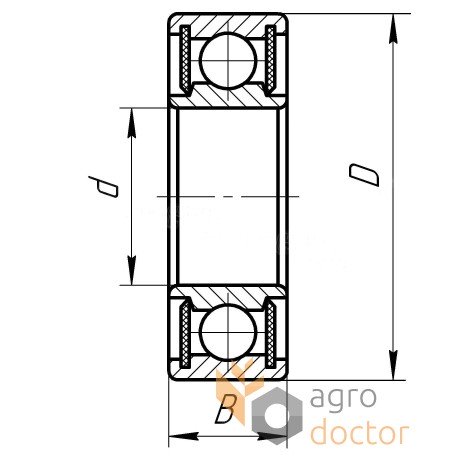 Пiдшипник кульковий 239016 підходить для Claas, 1.327.648 Oros [SKF]