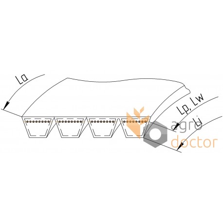 344311314 Laverda | 392361 New Holland - Ремінь багатоклиновий 1425237 [Gates Agri]