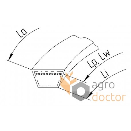 Привідний ремінь (D126) 617309 Claas [Stomil ]