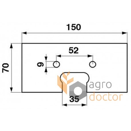 Скребок резиновый 06240454-M транспортера комбайна Deutz-Fahr