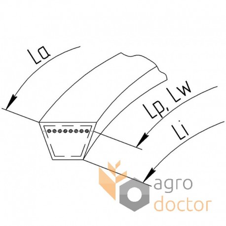 Ремінь клиновий привідний 0302326 [Gates Agri]