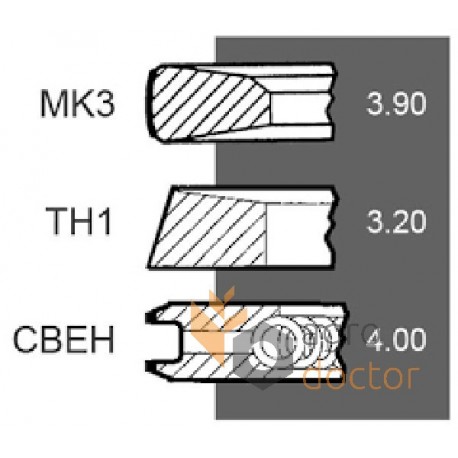 Кільця поршневі 34-195 двигуна John Deere - 116мм [M&S]