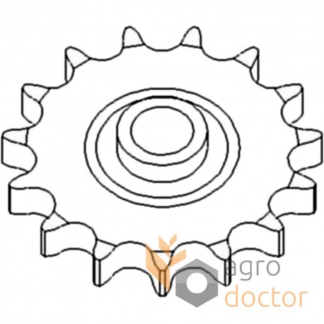Зірочка z15 жатки комбайна John Deere - 15 зубів