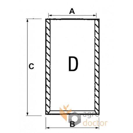 Гільза - заготовка циліндра двигуна - 31358324 Perkins [Sonne]