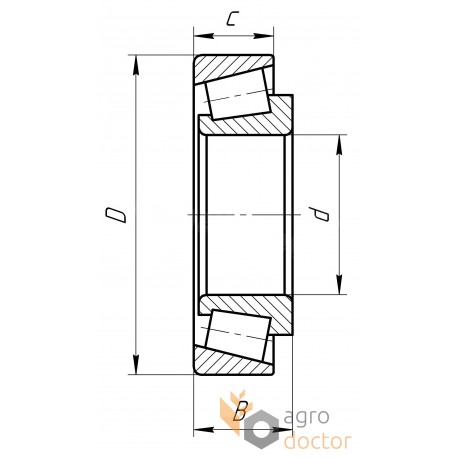 24903460 - 750347 - New Holland 0002119180 - підходить для Claas - [FAG] Конічний роликовий підшипник