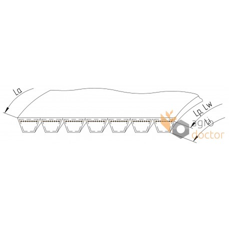 Ремінь багатоклиновий 644884.0 [Claas] 7HB-3267 Harvest Belts [Stomil]