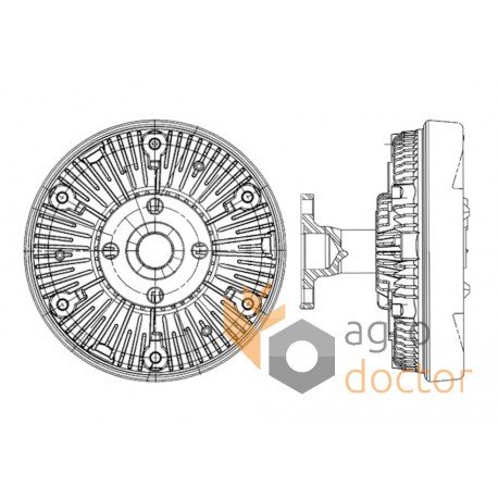 Віскомуфта AL167987 вентилятора двигуна підходить до John Deere