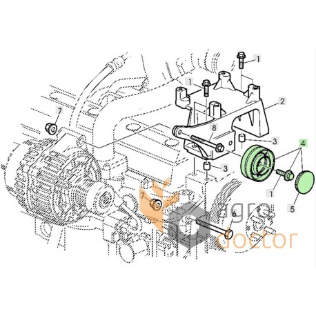 Ролик натяжний привода генератора AL157596 підходить для John Deere d/D мм