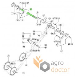Вал шлицевой привода выгрузки зернового бункера комбайна 507006 Claas Lexion