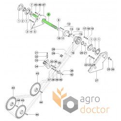 Вал шлицевой привода выгрузки зернового бункера комбайна 507006 Claas Lexion