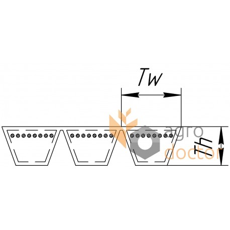 РЕМІНЬ багатоклиновий 5832 - 3HB   AG14700W [Timken]