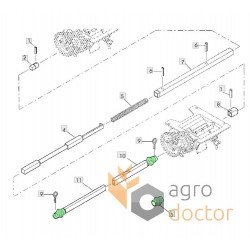 Перехідник з'єднувального валу дозатора LCB496796 сівалок John Deere 740А, 750А [Original]