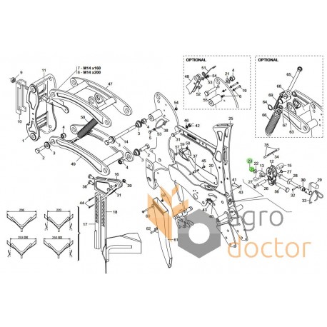 Гайка корончатая F01210035 левая Gaspardo