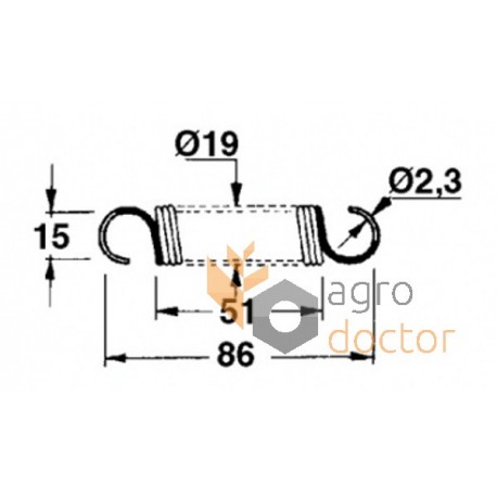 Пружина 86мм