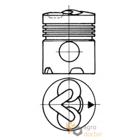 Поршень з пальцем двигуна - 02233072 Deutz, 4 кіл.