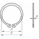 Наружное cтопорное кольцо на вал 38 мм