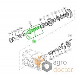 Вал зубчастый - AH215151 подходит для John Deere [Original]