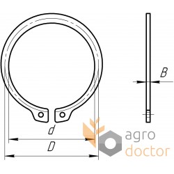F02050034 подходит для Gaspardo - Кольцо внешнее стопорное 15 мм