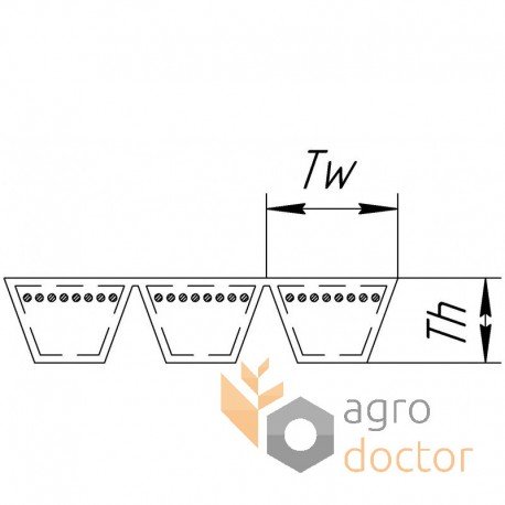 667891 - 0006678911 подходит для Claas - Многоручьевой ремень 1469483 [Gates Agri]