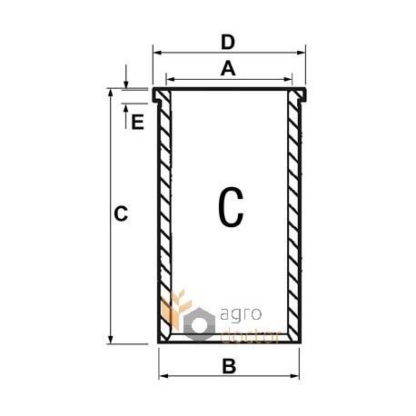 Гільза - заготовка 30/36-21 Bepco - 745990M1 Massey Ferguson