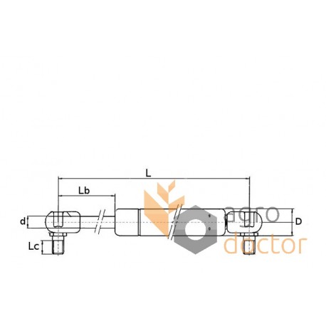 Амортизатор газовий 000625835 комбайну Claas