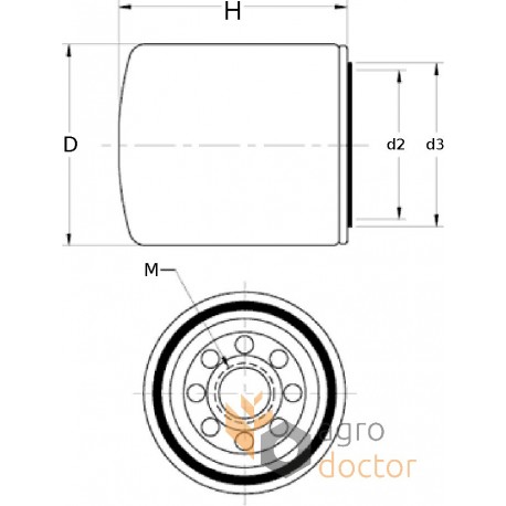 Фільтр системи охолодження P554071 [Donaldson]