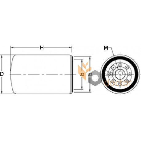 Фільтр паливний 84160457 New Holland - KC 28 [Mahle]