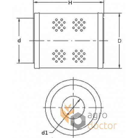 Фільтр масляний (вставка) 133529 [Agro Parts]