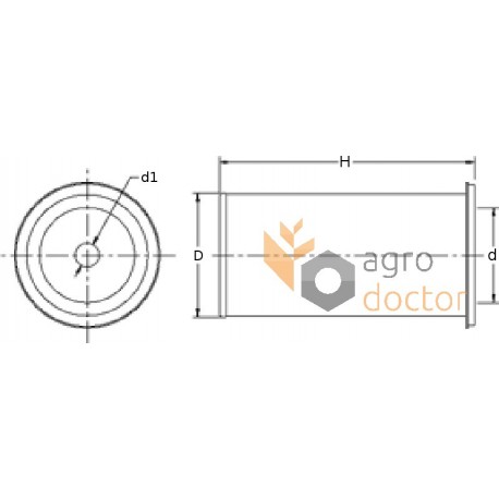 Фільтр повітряний AZ26344.01 (вставка) [JD]