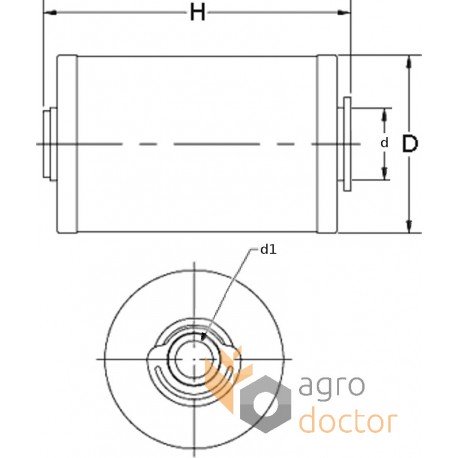 Фільтр паливний (вставка)  [Agro Parts]