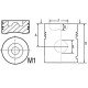 Поршень з пальцем 4115P016 двигуна Perkins D105+0.51мм.,  (3 кільця) [Sonne]