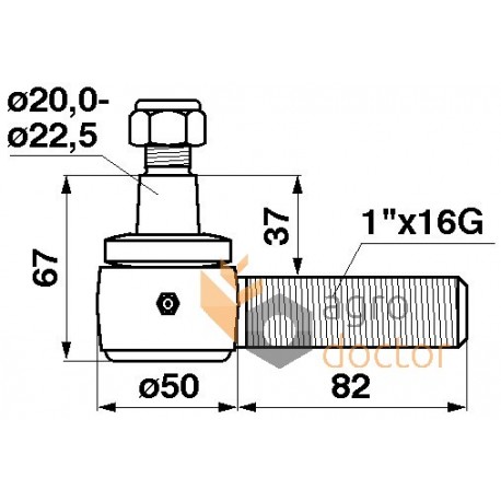 Головка балансира жатки комбайна 80134107 New Holland