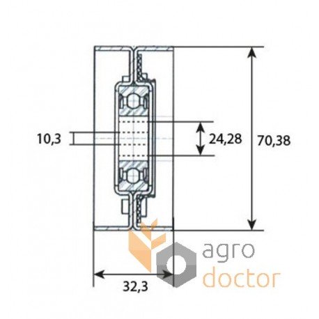 Натяжний ролик AL77334 John Deere