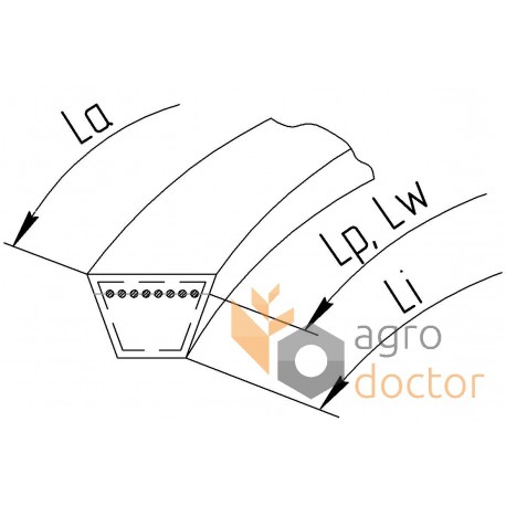 Z67285 підходить для John Deere - Привідний ремінь Bx2440 Lw Harvest Belts [Stomil]