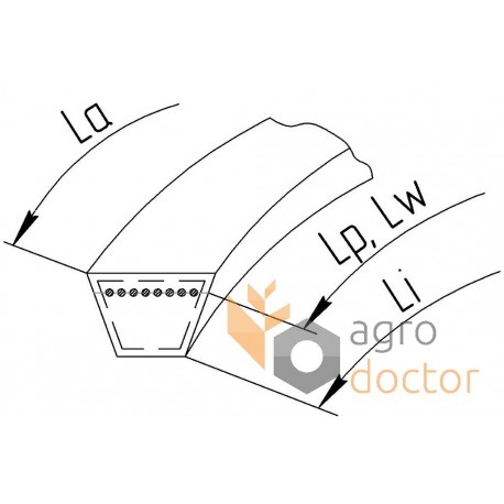 Приводной клиновой ремень HB76 [Agro-Belt]