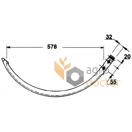 Голка (алюміній) прес-підбирача 0657. 3024 Deutz-Fahr