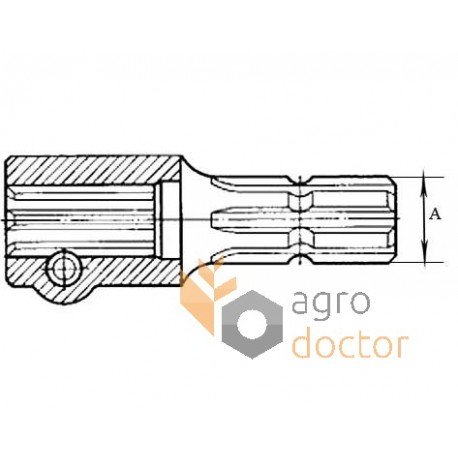 Перехідник карданного вала ВВП 6x21