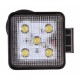 Фара дополнительная LED 15 W (5x3W Epistar), 1100 Lm, квадратная