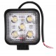 Фара дополнительная LED 15 W (5x3W), 1050 Lm, квадратная