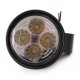 Фара додаткова LED 12 W (4x3W Epistar), 600 Lm, кругла