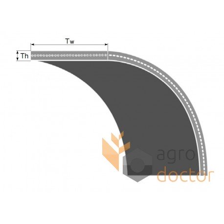 Ремінь плоский 80х5x2000 [Agro-Belts]