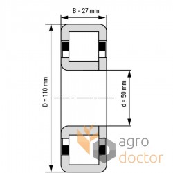 92310 (NUP310E) Подшипник роликовый [FAG]