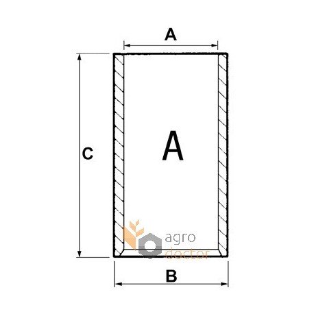 Гільза - заготовка циліндра двигуна - 737214M1 Massey Ferguson [Bepco]