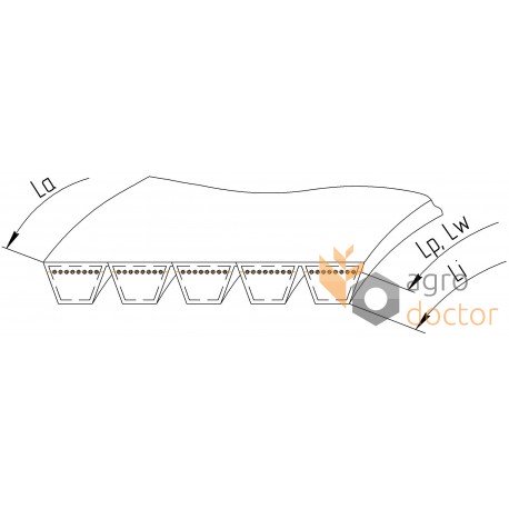 Ремінь багатоклиновий 644018 Claas [Stomil Harvest]