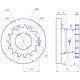 Зірочка з фланцем - 734986 підходить для Claas