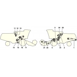 Элементы привода комбайна Jone Deere 1032-1042-1052