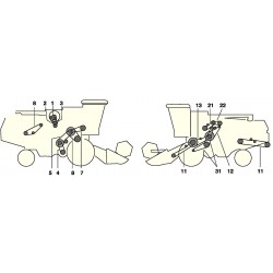 Элементы привода комбайна Jone Deere 1055